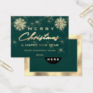Merry Christmas Happy NewYear Insert Gold Logo VIP