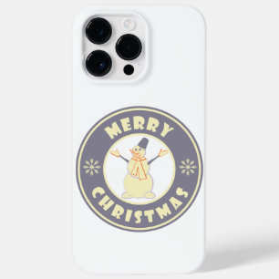 Merry Christmas happy snowman famous coffe style Case-Mate iPhone 14 Pro Max Case