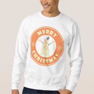 Merry Christmas happy snowman famous coffe style Sweatshirt