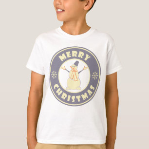 Merry Christmas happy snowman famous coffe style T-Shirt