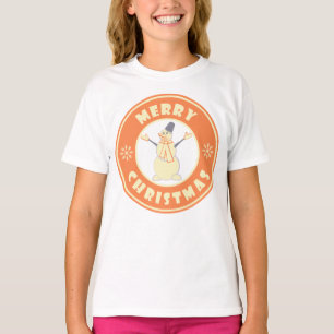 Merry Christmas happy snowman famous coffe style T-Shirt