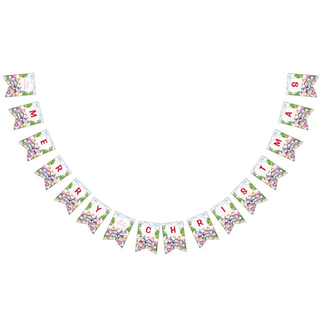 Merry Christmas - Happy Snowmans Christmas Party Bunting (All)