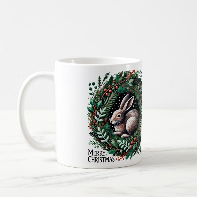 Merry Christmas Hare                               Coffee Mug (Left)