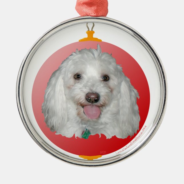 Merry Christmas Havanese Metal Tree Decoration (Front)