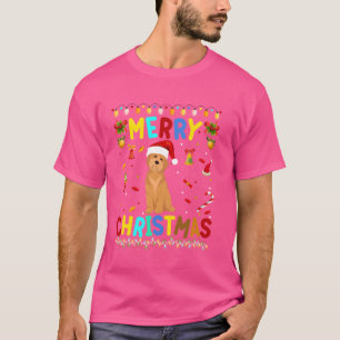 Merry Christmas Havanese Santa Hat Lights Xmas Fun T-Shirt