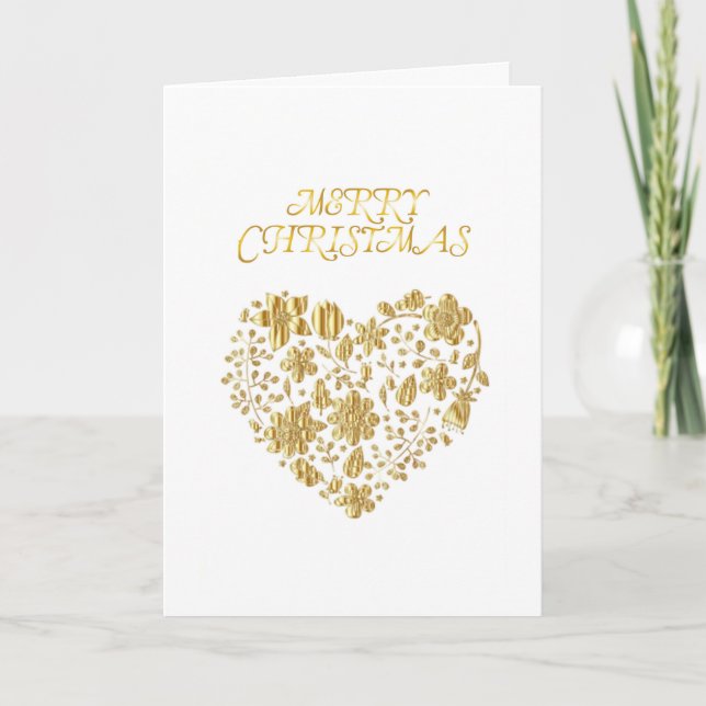 Merry Christmas Heart Card (Front)