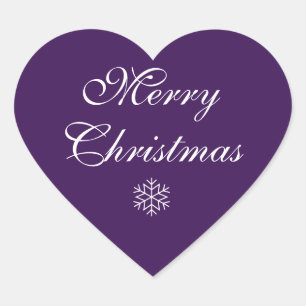 Merry Christmas Heart Sticker