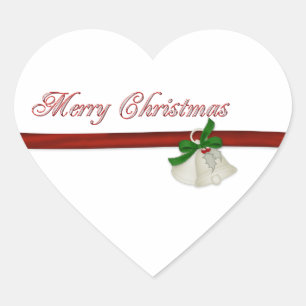 Merry Christmas Heart Sticker