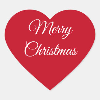 Merry Christmas Heart Sticker