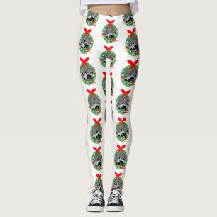 merry christmas hedgehog leggings