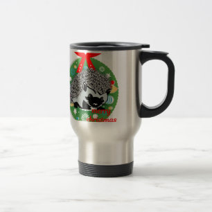 merry christmas hedgehog travel mug