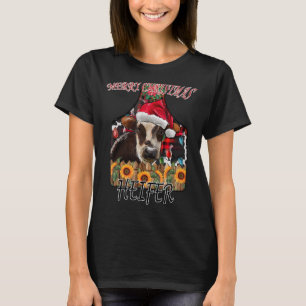 Merry Christmas Heifer Dairy Cow Santa Cattle Cows T-Shirt