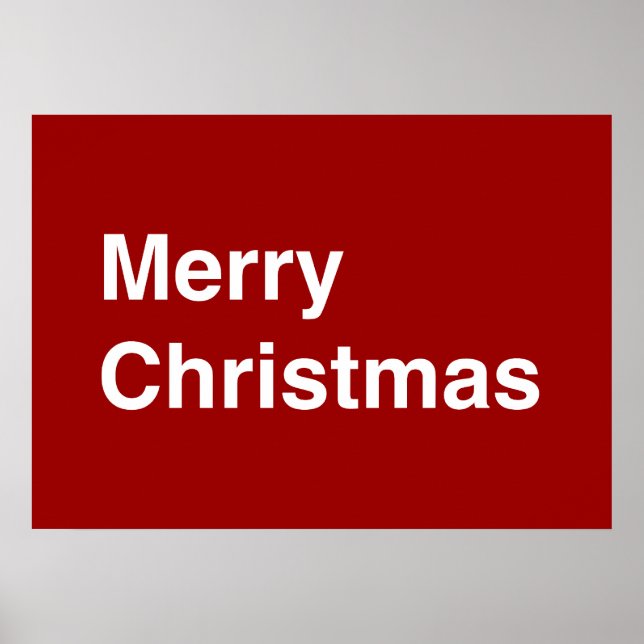 Merry Christmas Helvetica Poster (Front)