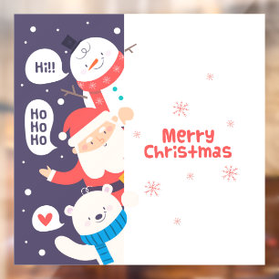 Merry Christmas Hi Ho Ho Ho Window Cling