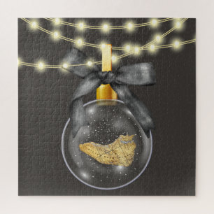 Merry Christmas Hilton Head Island Map Ornament Jigsaw Puzzle