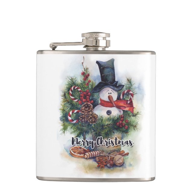 Merry Christmas  Hip Flask (Front)