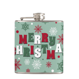 Merry Christmas Hip Flask