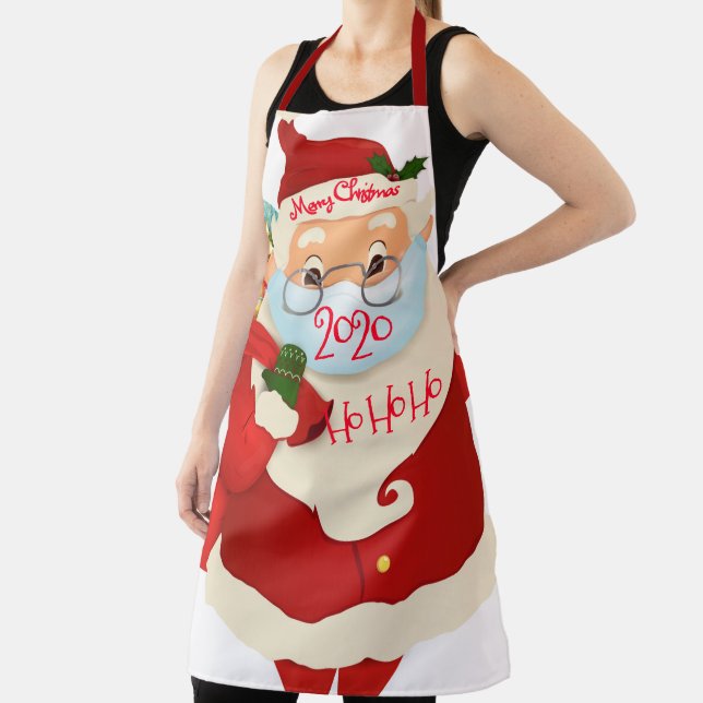 Merry Christmas Ho Ho Ho Santa Apron (Insitu)