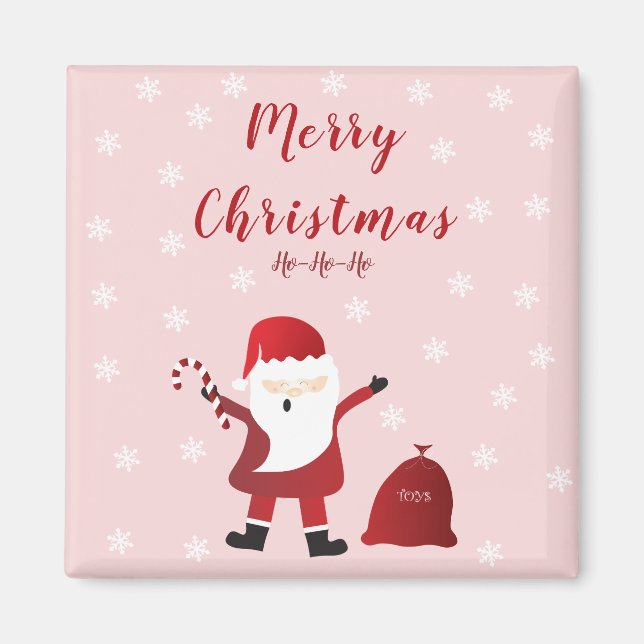 Merry Christmas Ho Ho Ho Santa Claus Magnet (Front)