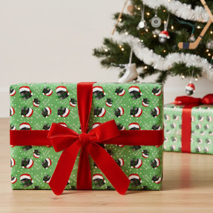 Merry Christmas Hockey Pucks Wrapping Paper