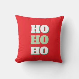 Merry Christmas HoHoHo Party Minimalist Plain Cushion
