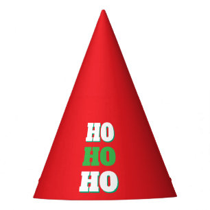 Merry Christmas HoHoHo Party Minimalist Plain Party Hat