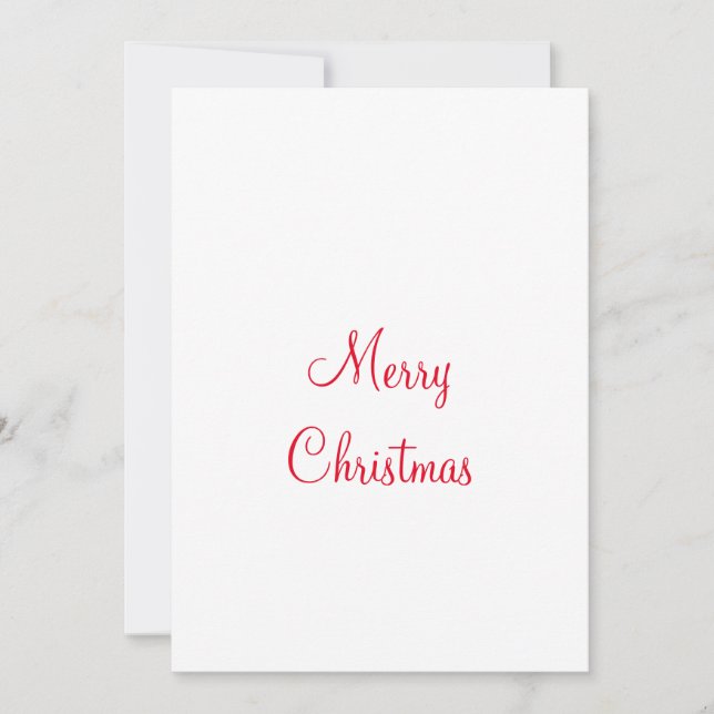 merry christmas holiday add family name photo gift (Front)
