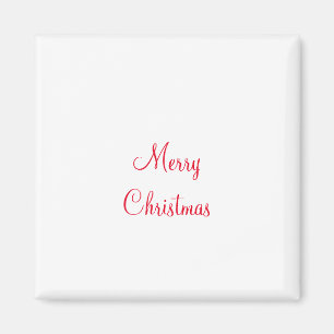 merry christmas holiday add family name photo gift magnet