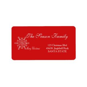 Merry Christmas Holiday Address Label