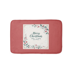 Merry Christmas Holiday Bath Mat