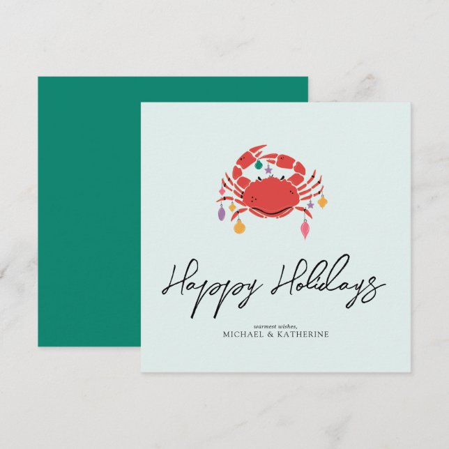Merry Christmas | Holiday Beach Crab (Front/Back)