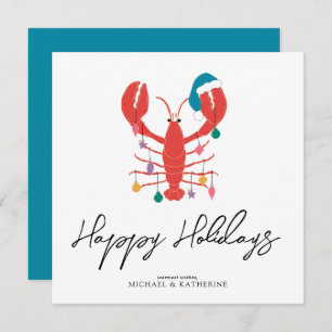 Merry Christmas   Holiday Beach Lobster Crab