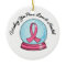 Merry Christmas Holiday Breast Cancer Ribbon Snowg