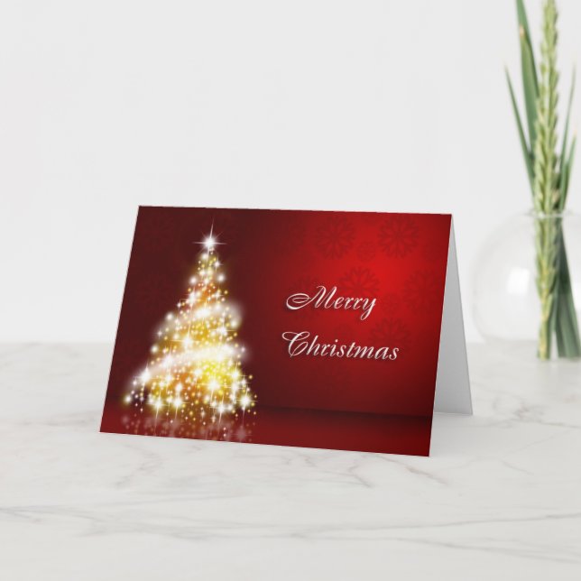 Merry Christmas Holiday Card Red.Gold White1 (Front)