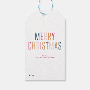 MERRY CHRISTMAS holiday christmas Gift Tags
