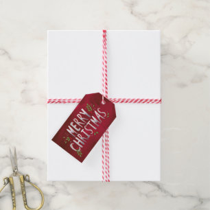 Merry Christmas Holiday Custom Gift Tags