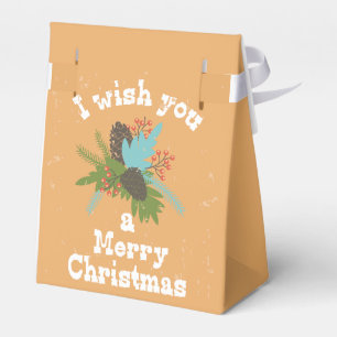 Merry Christmas Holiday Decor Favour Box