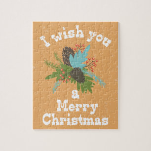 Merry Christmas Holiday Decor Jigsaw Puzzle