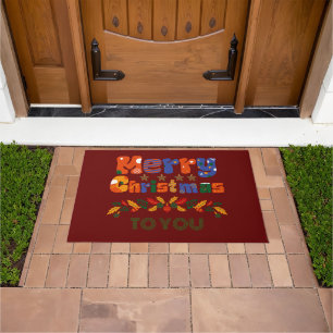 Merry Christmas Holiday Doormat