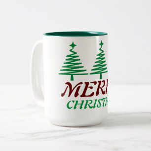  Merry Christmas Holiday Elegant Two-Tone Coffee Mug