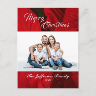 Merry Christmas Holiday Family Photo Personalise Postcard