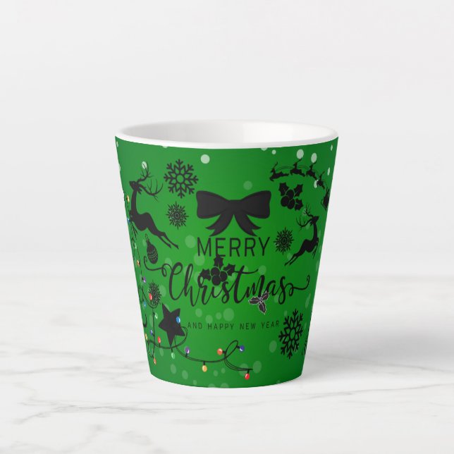 Merry Christmas  holiday gift Latte Mug (Front)