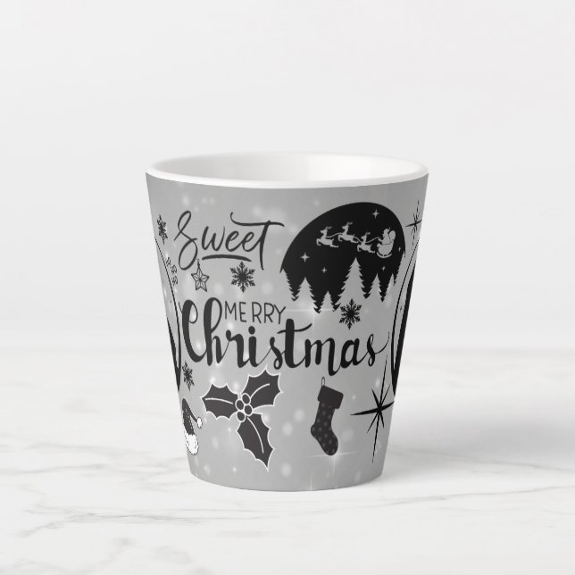 Merry Christmas  holiday gift Latte Mug (Front)