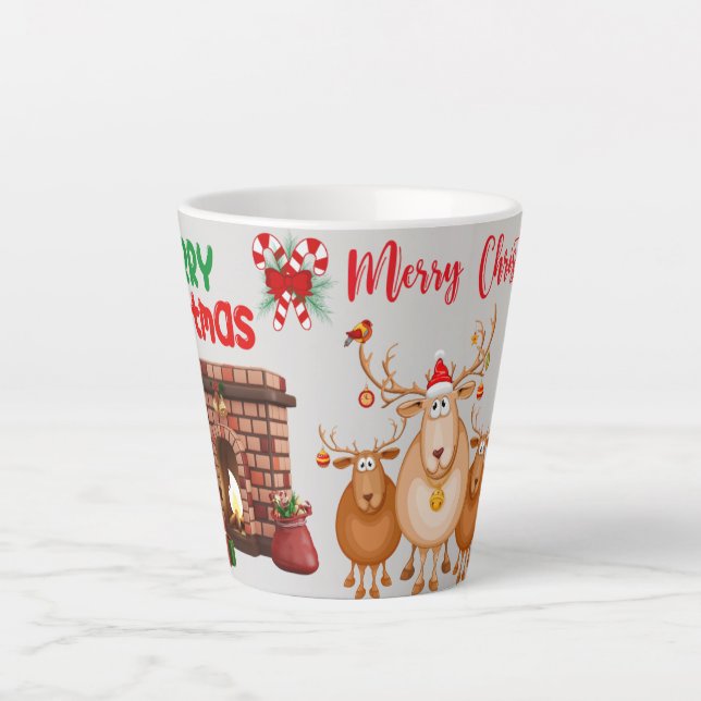 Merry Christmas  holiday gift Latte Mug (Front)
