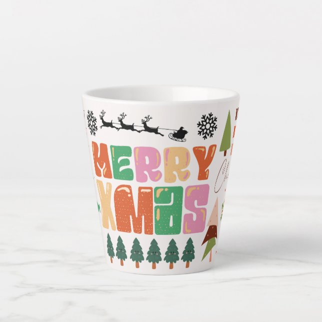 Merry Christmas  holiday gift Latte Mug (Front)