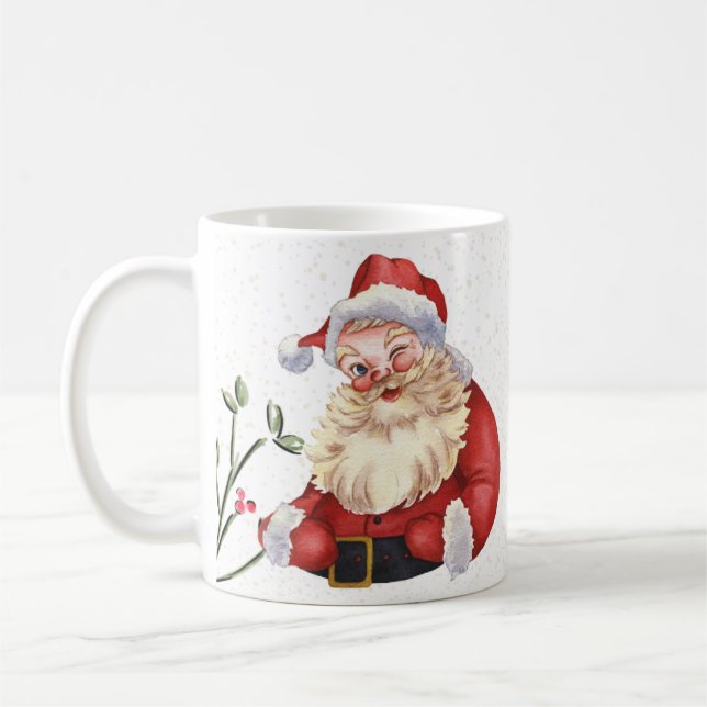 merry christmas holiday gift, modern christmas gif coffee mug (Left)