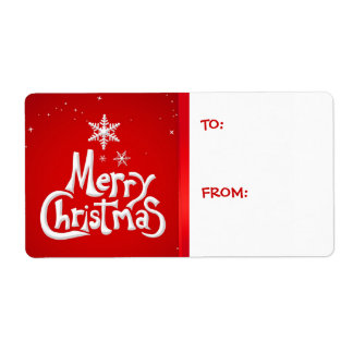 Merry Christmas Holiday Gift Tags labels