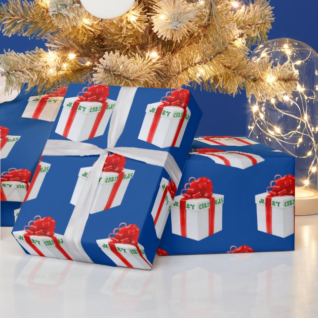Merry Christmas Holiday Gift  Wrapping Paper (Holidays)