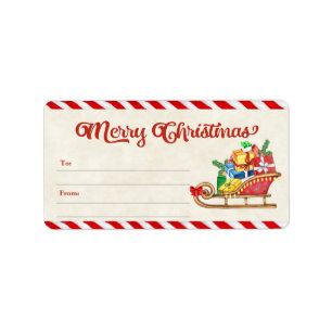 Merry Christmas Holiday Gifts Friend and Business Label