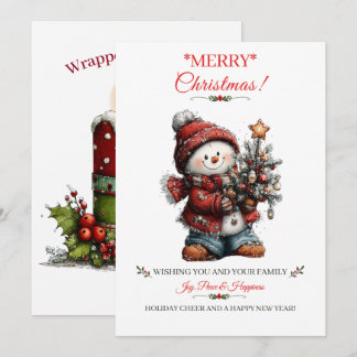 Merry Christmas Holiday Greeting Card